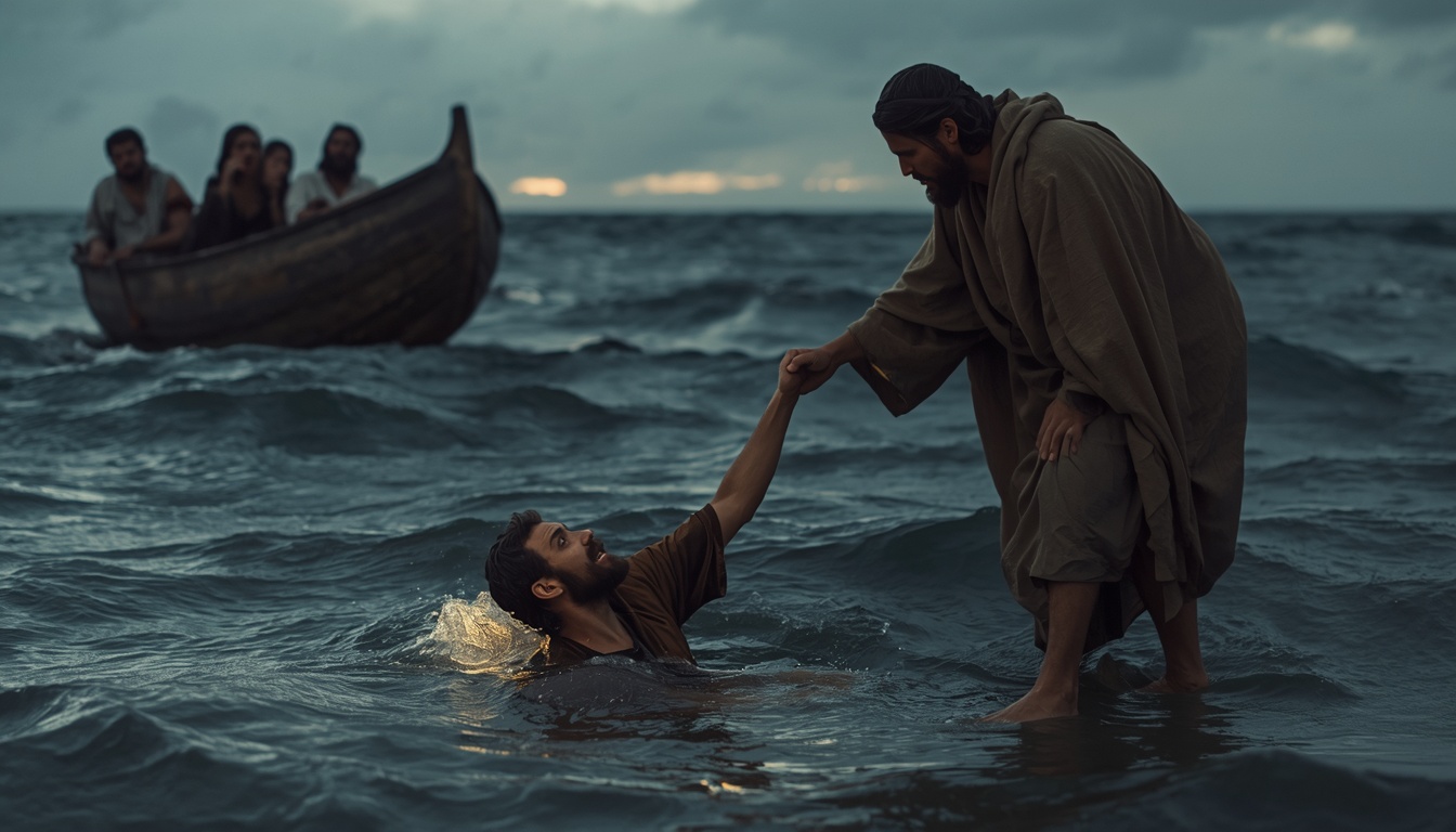 Jesús Camina Sobre el Agua